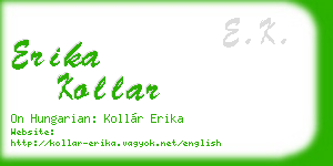 erika kollar business card